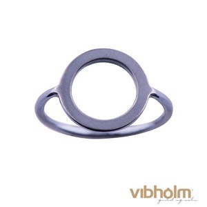 Nordahl Jewellery Circle Ring i oxyderet sterlingsølv, 14 mm 125 210