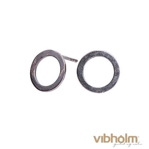 Nordahl Jewellery Circle ørestikker i oxyderet sterlingsølv, 12 mm 325 216