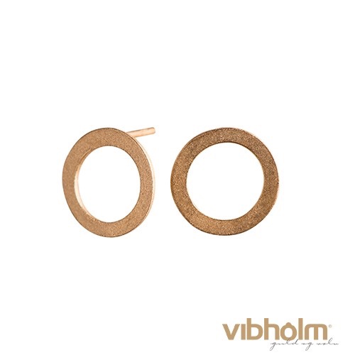 Nordahl Jewellery Circle ørestikker i forgyldt sterlingsølv, 12 mm 325 306