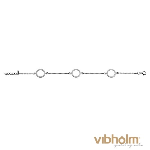 Nordahl Jewellery Circle Armbånd i rhodineret sterlingsølv, 12 mm 825 316