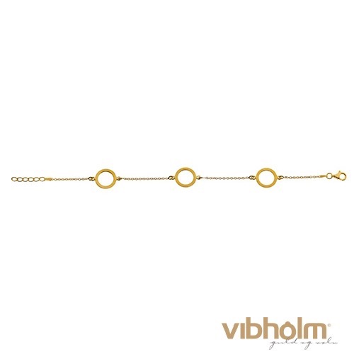 Nordahl Jewellery Circle Armbånd i forgyldt sterlingsølv, 12 mm 825 318