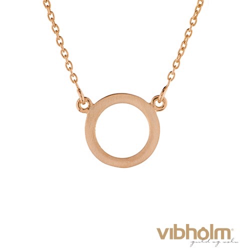 Nordahl Jewellery Circle halskæde i forgyldt sterlingsølv, 12 mm 825 566