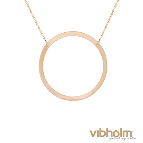 Nordahl Jewellery Circle halskæde i forgyldt sterlingsølv, 42 mm 825 569