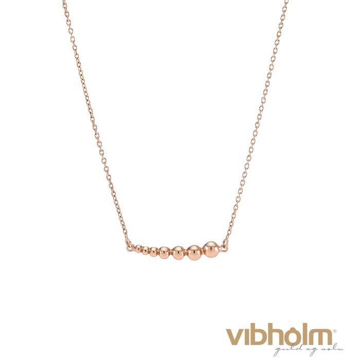 Nordahl Jewellery Beads halskæde i rosaforgyldt sterlingsølv 825 723-4