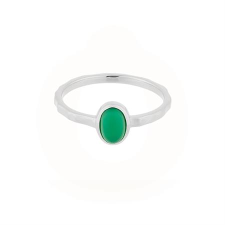 Pernille Corydon - Shine Green Ring - sterlingsølv R-076-S