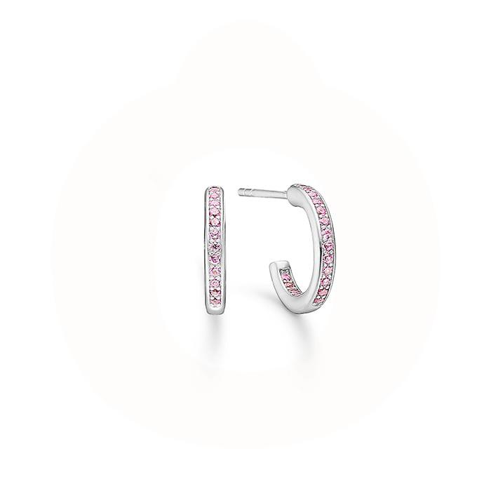 Precious Peak - Pink Rainbow Creoler - sterlingsølv 8117073