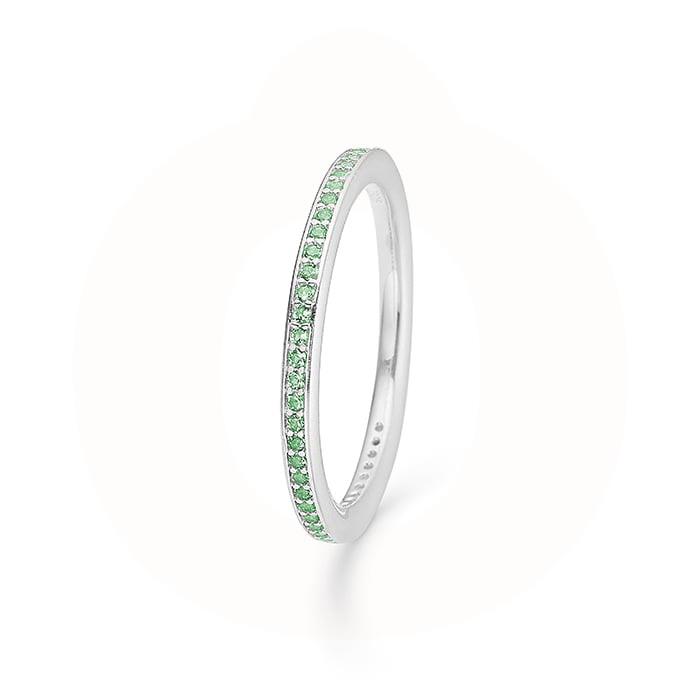 Precious Peak - Green Rainbow Ring - sterlingsølv 8147071
