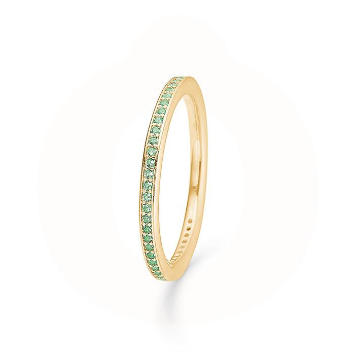 Precious Peak - Green Rainbow Ring - forgyldt sølv 8247071