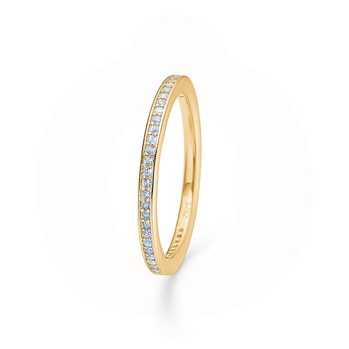 Precious Peak - Blue Rainbow Ring - forgyldt sølv 8247072