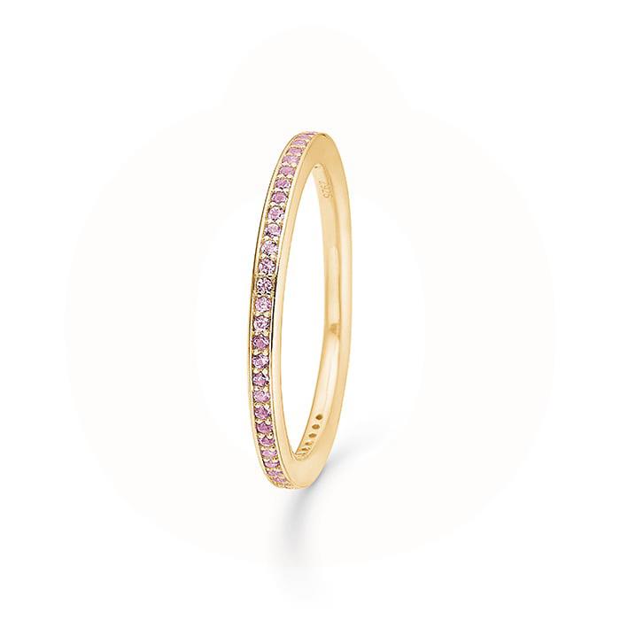Precious Peak - Pink Rainbow Ring - forgyldt sølv 8247073