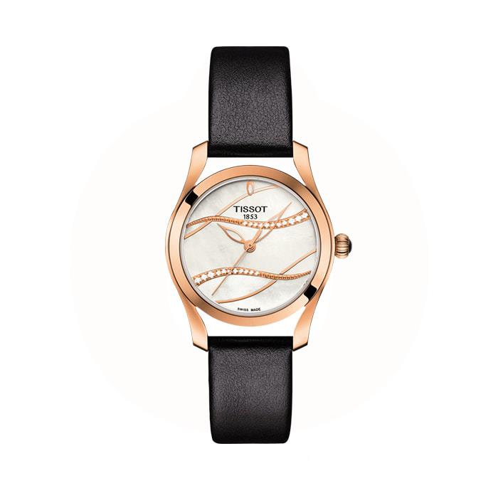 Tissot T-Wave dameur i rosaguldbelagt stål T112.210.36.111.00
