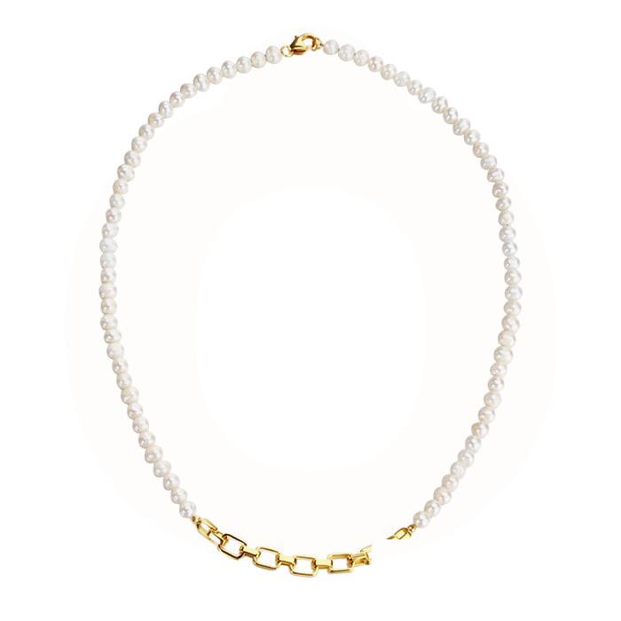 LuvaLu Jewellery - Barok Collier - forgyldt sølv m/ferskvandsperler 11W.550.09