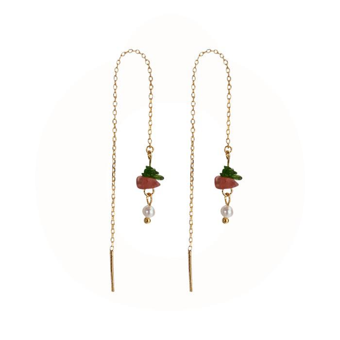 LuvaLu Jewellery - Ørekæder - forgyldt sølv m/ferskvandsperler 2E.IF1349.09