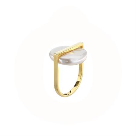LuvaLu Jewellery - Perle Ring - forgyldt sterlingsølv 7A.F740.09