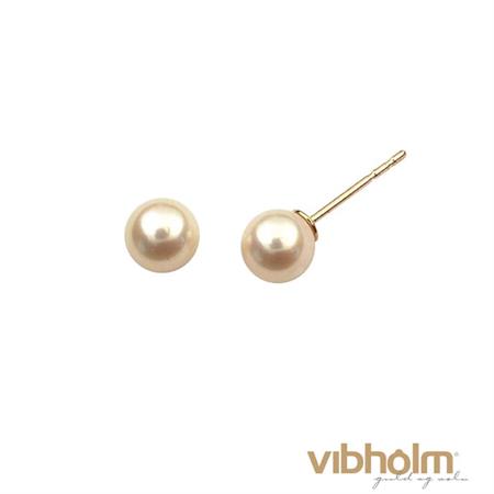 Vibholm - Perle ørestikker - 9 karat guld BE5055