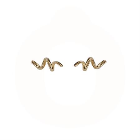 Vibholm - Twirl ørestikker - 9 karat guld FE4287