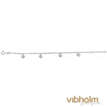 Vibholm - Armbånd Hjerter - sterlingsølv J52015