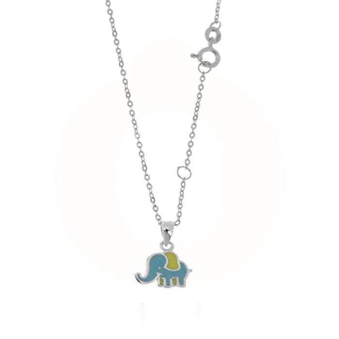 Vibholm KIDS - halskæde med lyseblå elefant - Y81291N