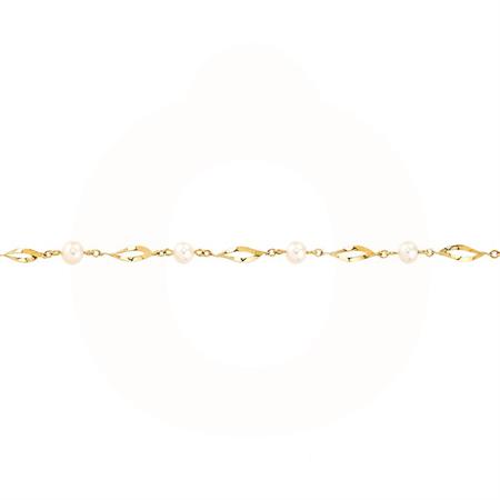 Vibholm GULD - Ferskvandsperle Armbånd - 8 karat guld KR(14-9)JB0049-QPRL