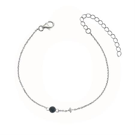 LuvaLu Jewellery - Armbånd Med Onyx - sterlingsølv LS10010R