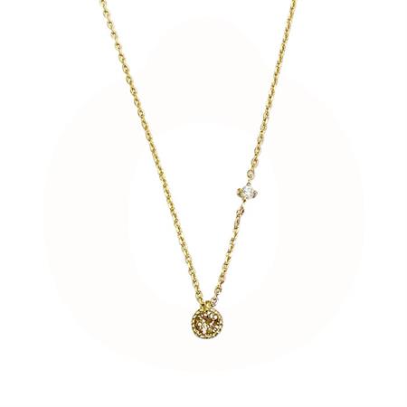 LuvaLu Jewellery - Halskæde med Zirkonia - forgyldt LS20150G