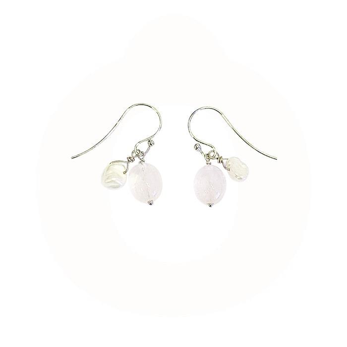 LuvaLu Jewellery - Perle Ørebøjler - sølv m/ferskvandsperler LS60194R