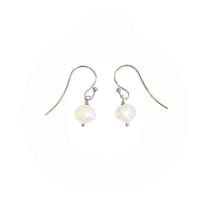 LuvaLu Jewellery - Perle Ørebøjler - sølv m/ferskvandsperler LS60237R