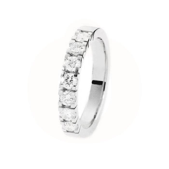Vibholm - Alliancering - 14 karat hvidguld m/7x0,10ct. TW/SI