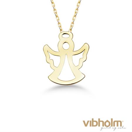 Vibholm GULD - Halskæde med engel - 8 karat guld OZ-NB03