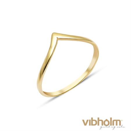 Vibholm GULD - V-ring - 8 karat guld OZ-R169