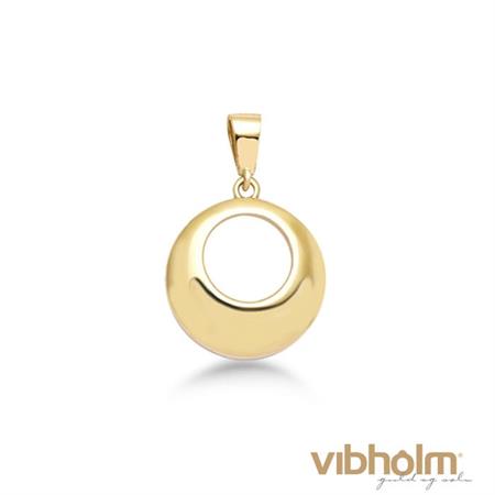 Vibholm GULD - Vedhæng rund - 8 karat guld - NO-PPC0061