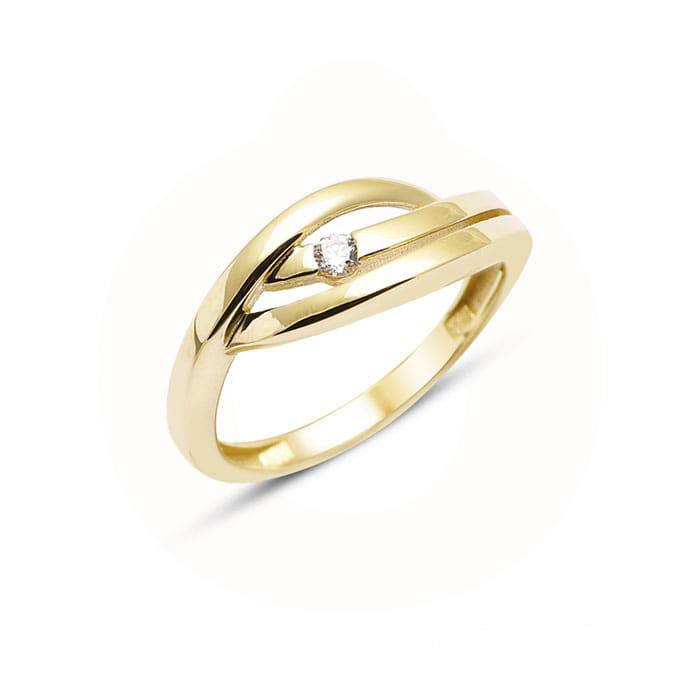 Vibholm GULD - Ring - 8 karat guld m/zirkonia OA-TYZ1724