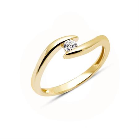 Vibholm GULD - Ring - 8 karat guld m/zirkonia OA-TYZ2240