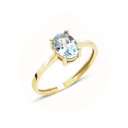 Vibholm GULD - Ring - 8 karat guld m/blå topas ZS-CR0102-TOPAS
