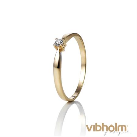 Vibholm Passion for Diamonds ring i 14 karat rødguld m/0,07 ct.
