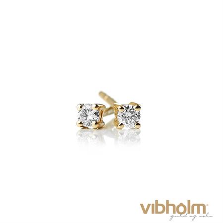 Vibholm Passion for Diamonds ørestikker i 14 karat rødguld m/0,06 ct.