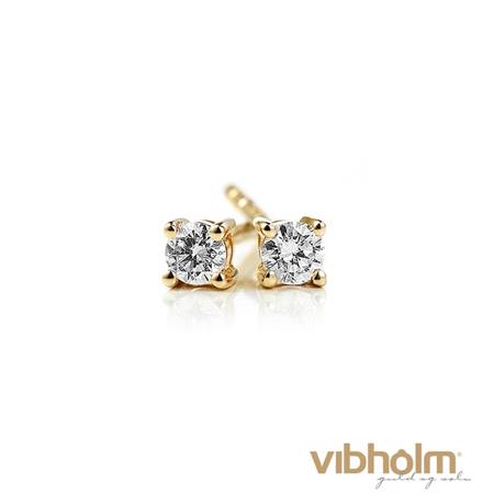 Vibholm - Passion for Diamonds Ørestikker - 14 karat rødguld m/0,14 ct. V602024-0,14