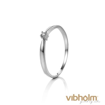 Vibholm Passion for Diamonds ring i 14 karat hvidguld m/0,03 ct.
