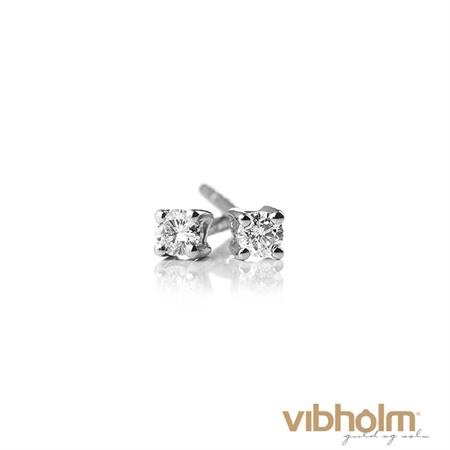 Vibholm Passion for Diamonds ørestikker i 14 karat hvidguld m/0,06 ct.