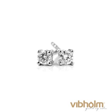 Vibholm - Passion for Diamonds Ørestikker - 14 karat hvidguld m/0,14 ct. V702024-0,14