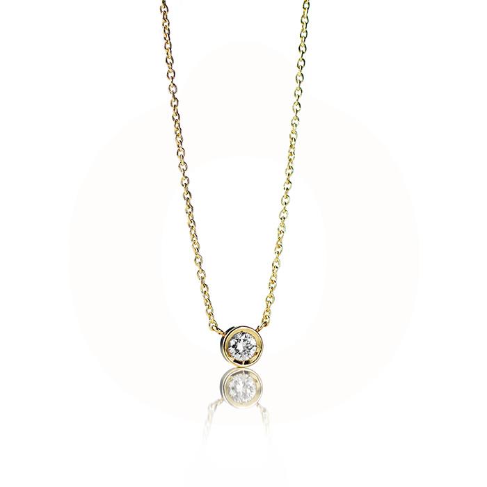 Vibholm - Gold Collection Halskæde i 14 karat guld med diamant VH-010-585