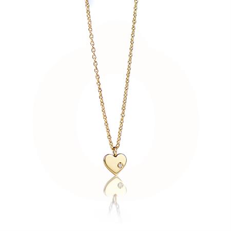 Vibholm - Gold Collection Halskæde i 14 karat guld med diamant VH-030-585