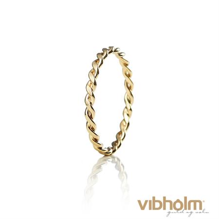 Vibholm Handmade - Snoet Flad ring i 14 karat rødguld V-003-585RG