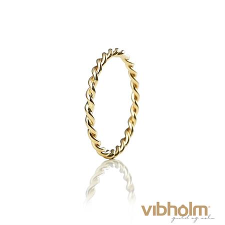 Vibholm Handmade - Snoet Rund ring i 14 karat rødguld V-005-585RG