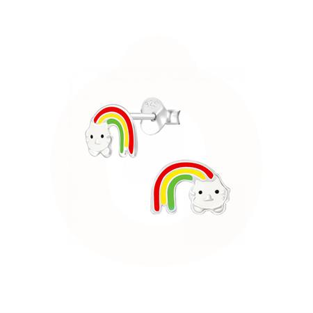 Vibholm KIDS - Regnbue med kat ørestikker - sterlingsølv APS3914-N1